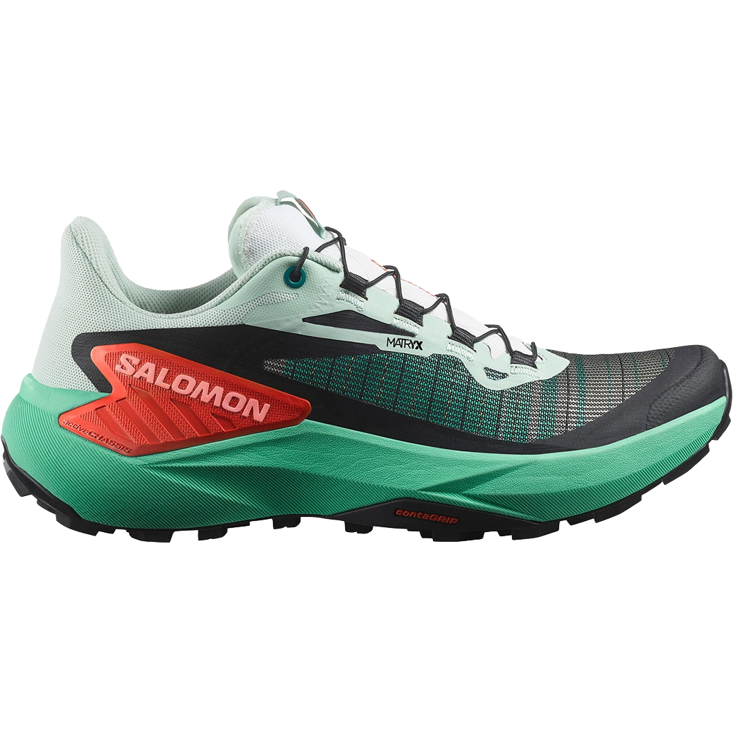 Salomon Genesis Women - Bay/Electric Green/Cherry Toma - UK5/EU 38 - Trailsko