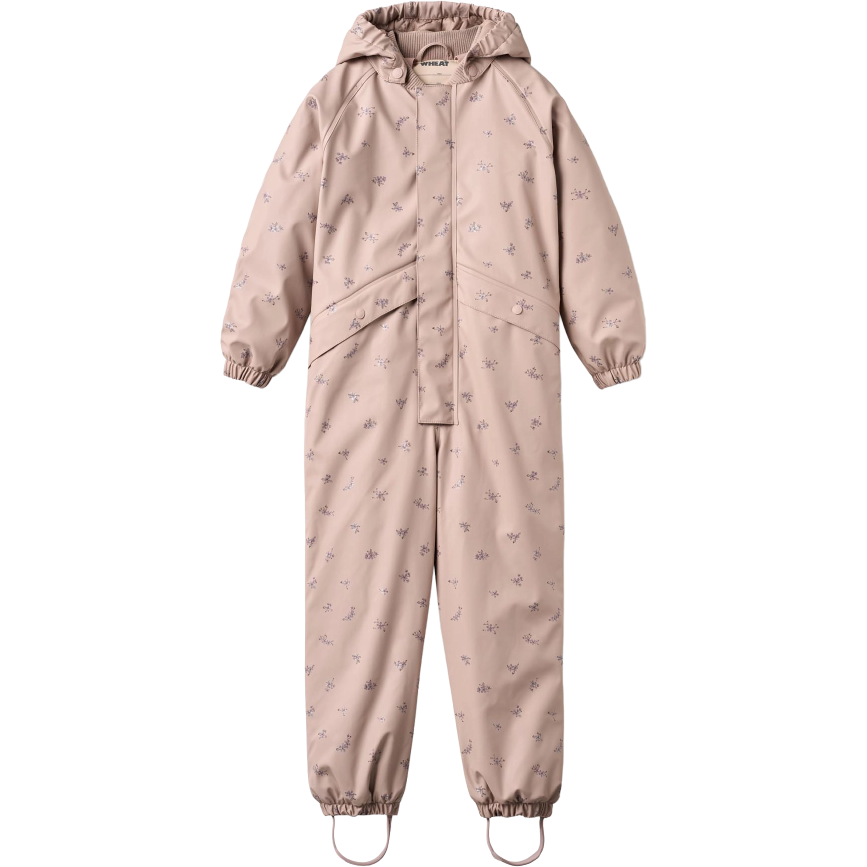 Wheat Thermo Rainsuit Aiko Kids flyverdragt - Dry Rose Flowers - 104/4y - Flyverdragter til børn