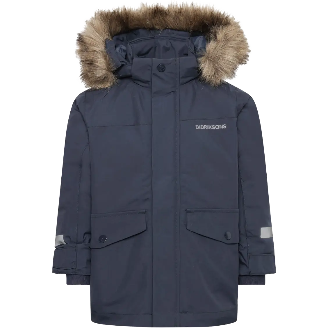 Didriksons Bjärven Kids Parka 4 vinterjakke - Navy - 100 cm - Vinterjakker til børn