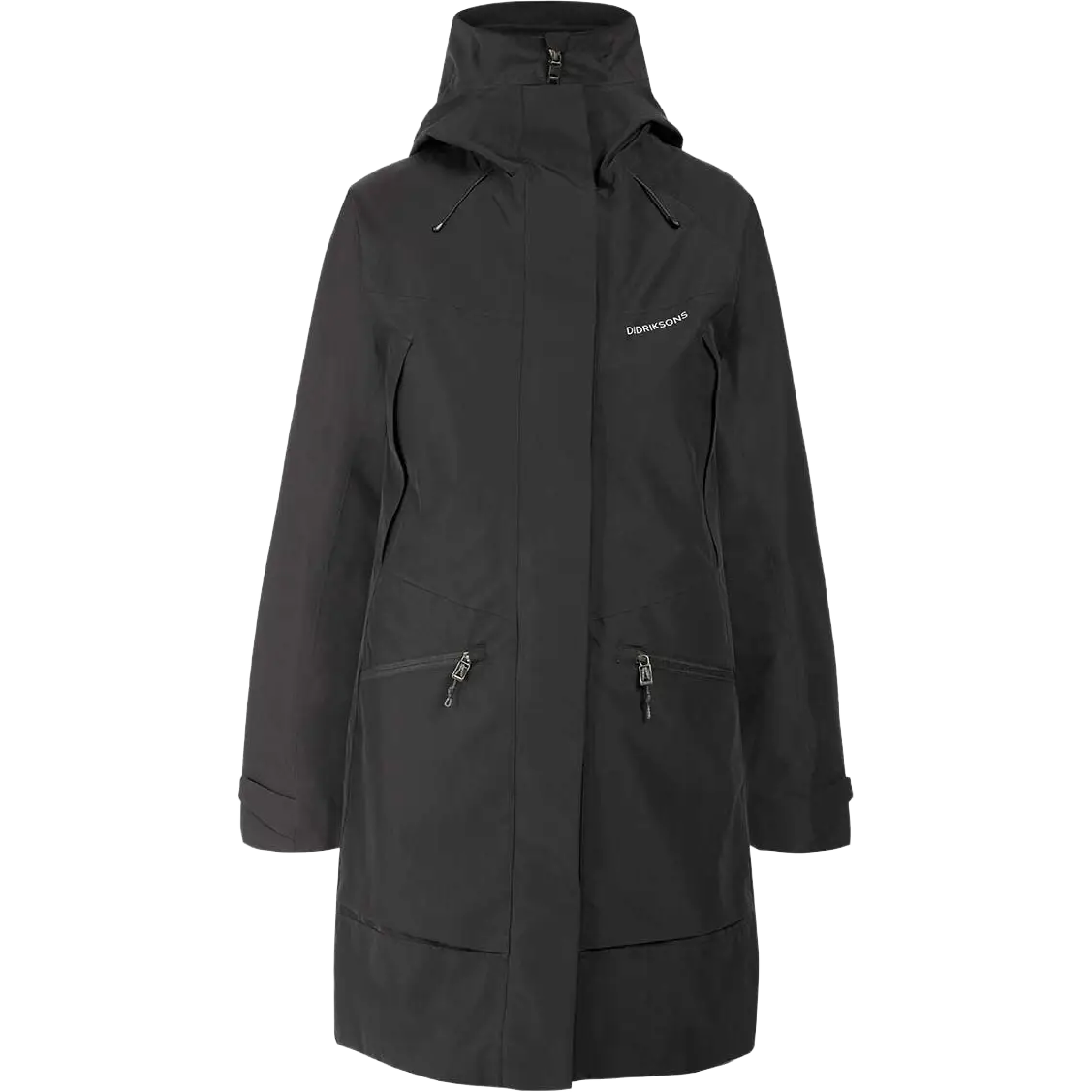 Didriksons Ilma Parka Women 8 regnjakke - Black - 38 - Regnjakker