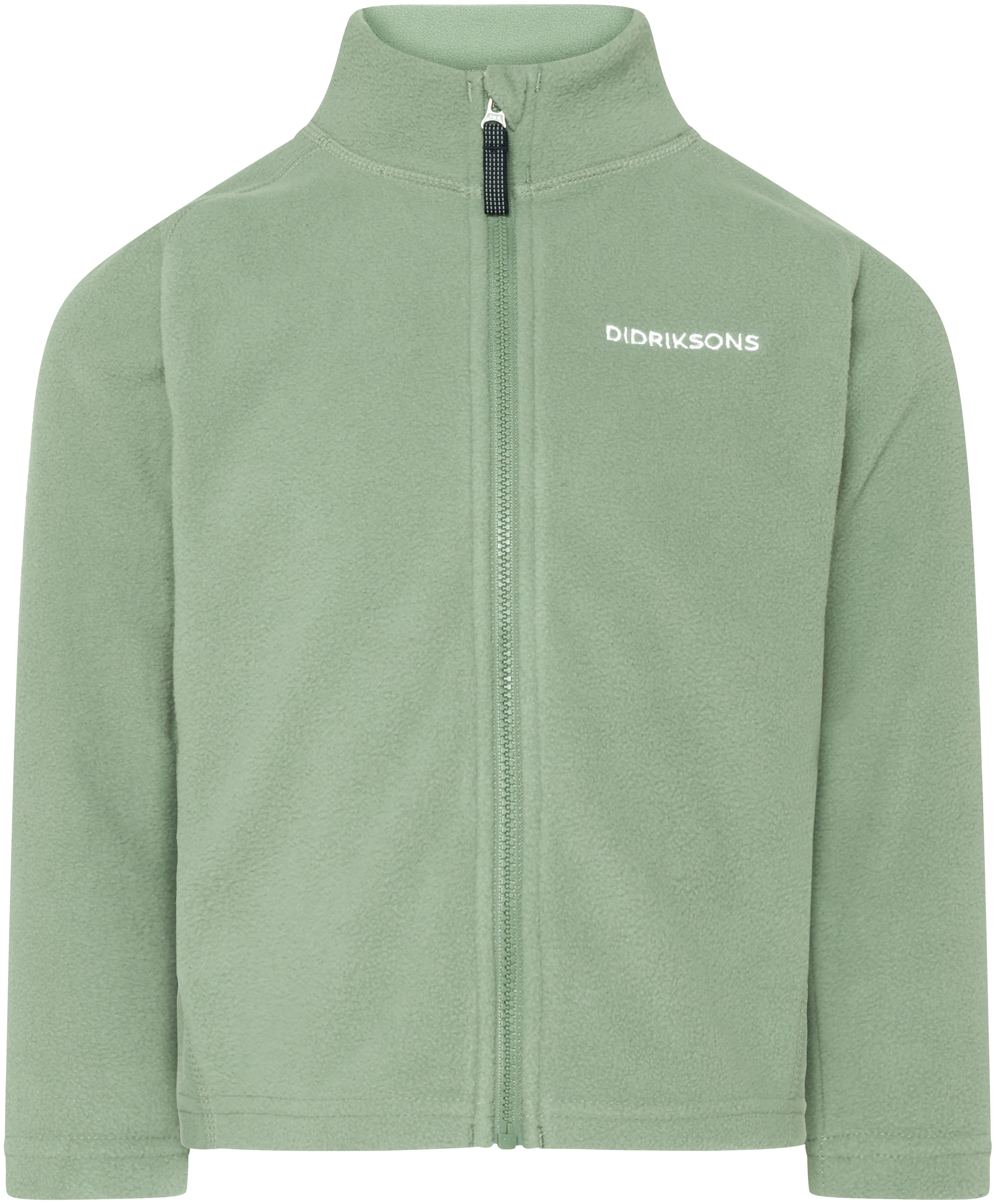 Didriksons Monte Kids Fullzip børnefleece - Light Moss - 130 cm - Fleecetrøjer til børn