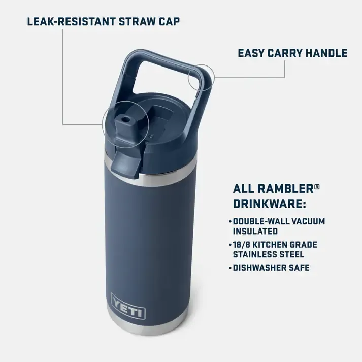 Rambler 18oz/0,5 liter Colour Straw Bottle vandflaske