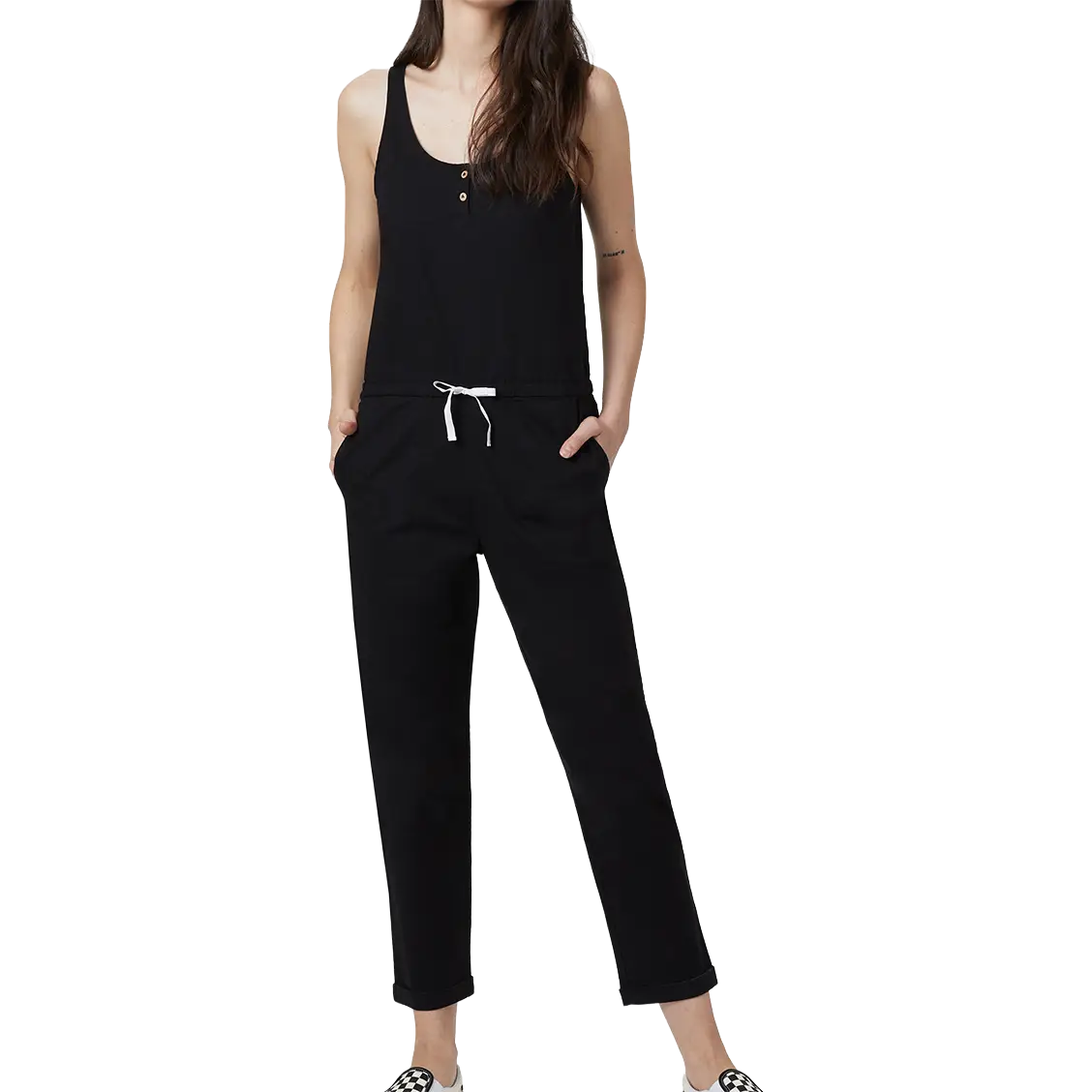 Tentree Jericho Jumpsuit Women - Meteorite Black - S - Outdoor kjoler