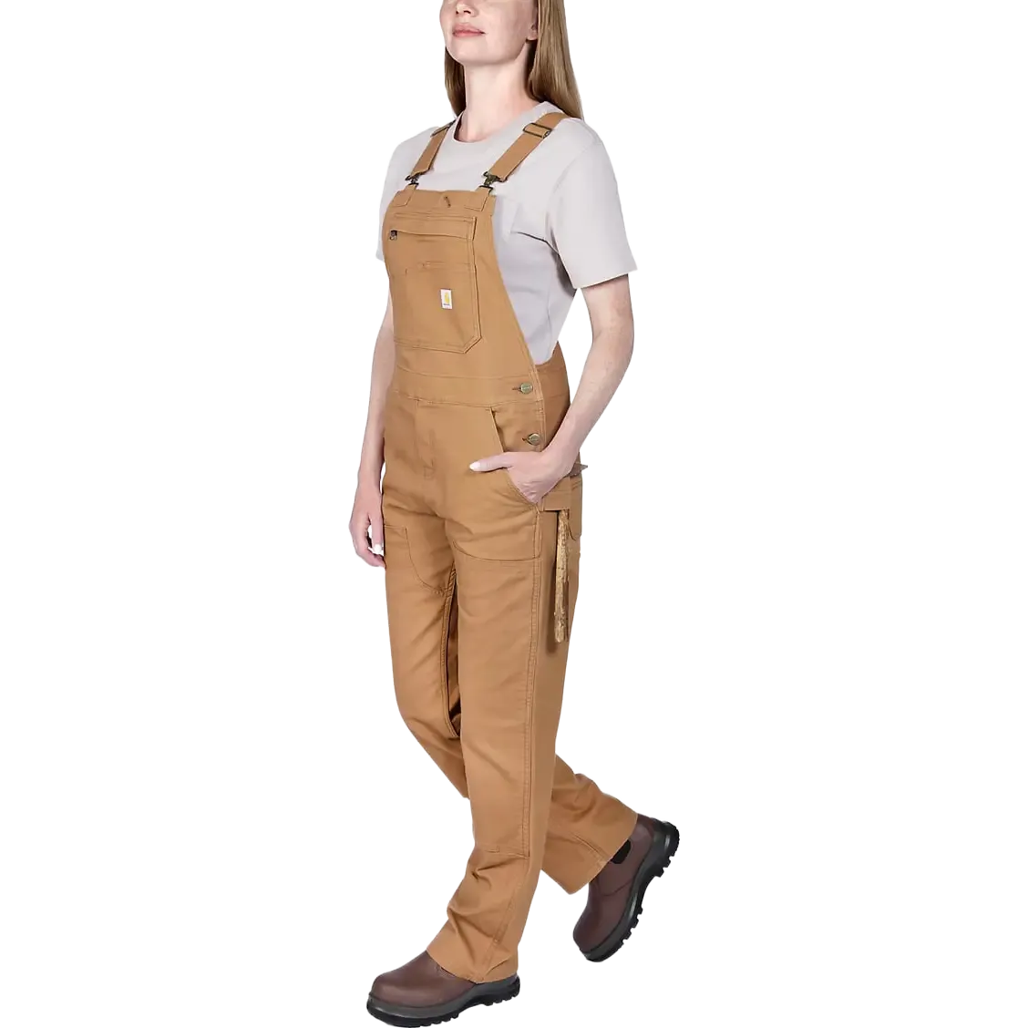 Loose Fit Denim Bib Overall Women