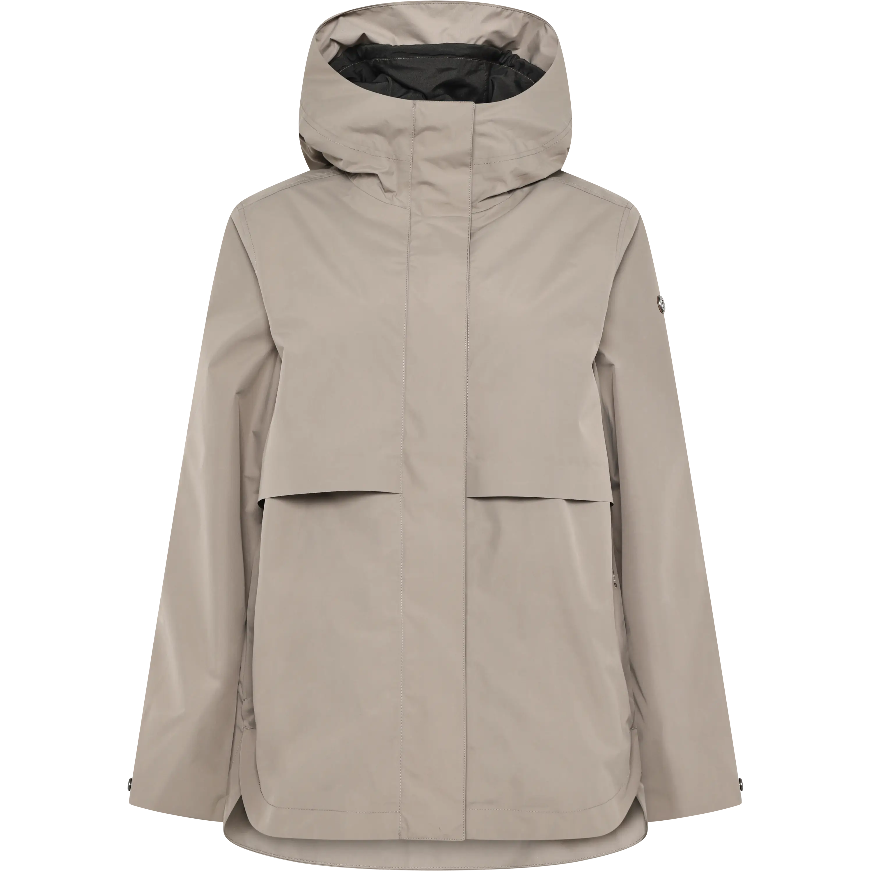 Didriksons Elsa Jacket Women - Ash Brown - 38 - Regnjakker