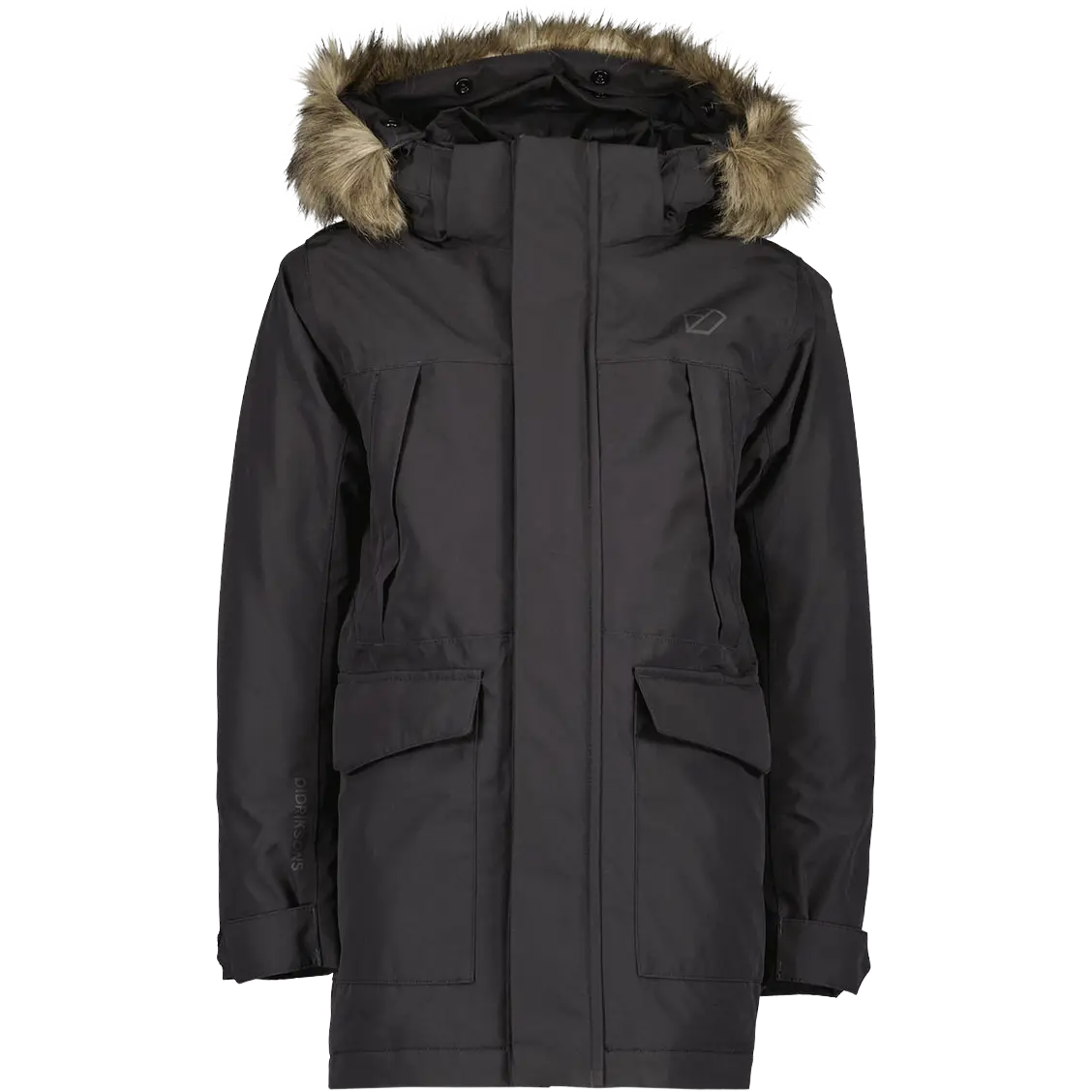 Didriksons Oxid Kids Parka vinterjakke - Black - 140 cm - Vinterjakker til børn