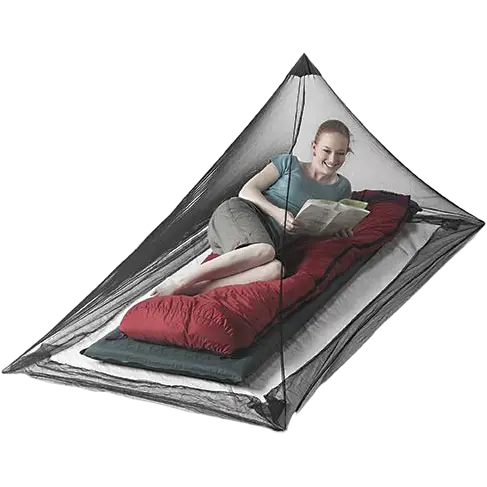 Sea to Summit Single Nano Mosquito Pyramid Net - Grey - single - Myggenet og insektbeskyttelse