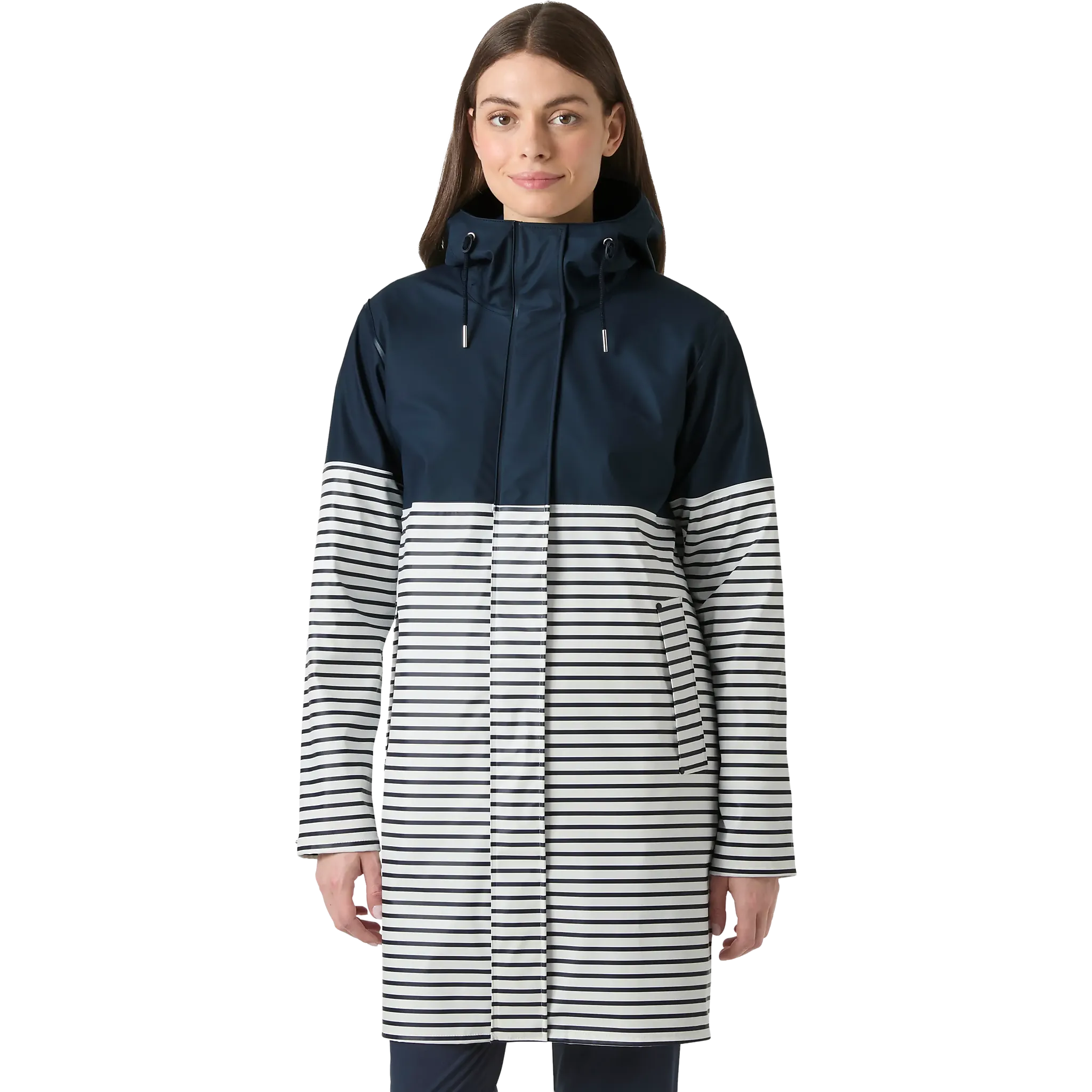 Moss Block PU Rain Coat Women