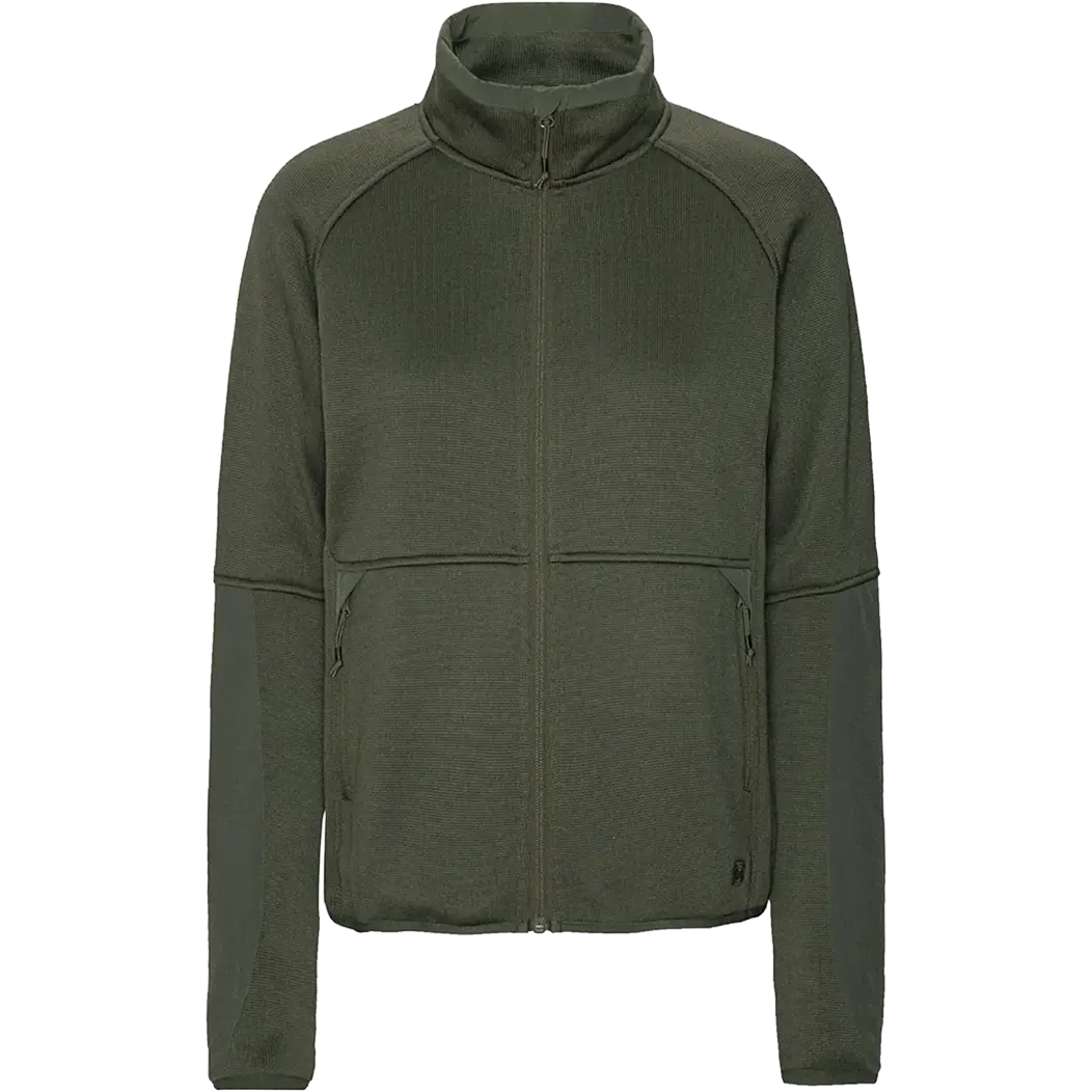Superstainable Almind Zip Sweat Women Fleecejakke - Lark Green - L - Fleecejakker