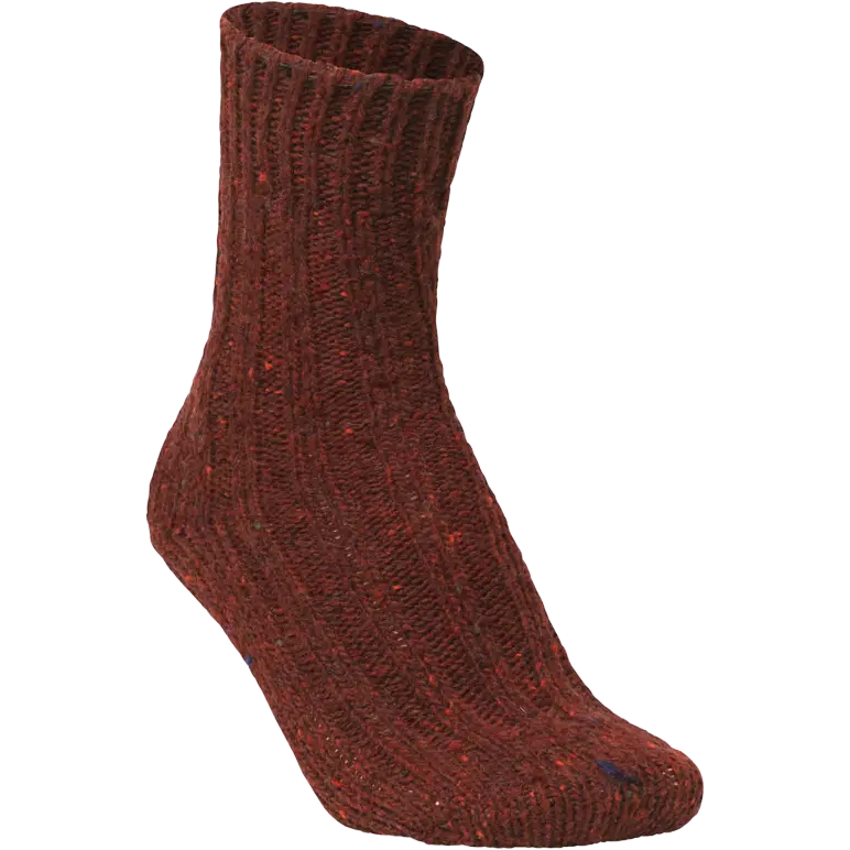 MJM Rib Soft 581 32 Wool Mix Sock - Burgundy - 36-38 - Uldsokker