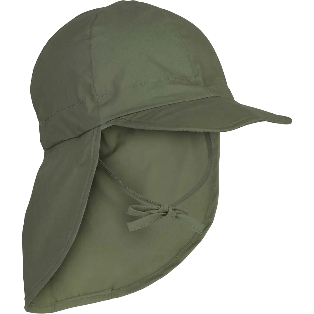Mikk-Line Summercap Long Neck kasket - Dusty Olive - 4/6 år - Hatte og kasketter til børn