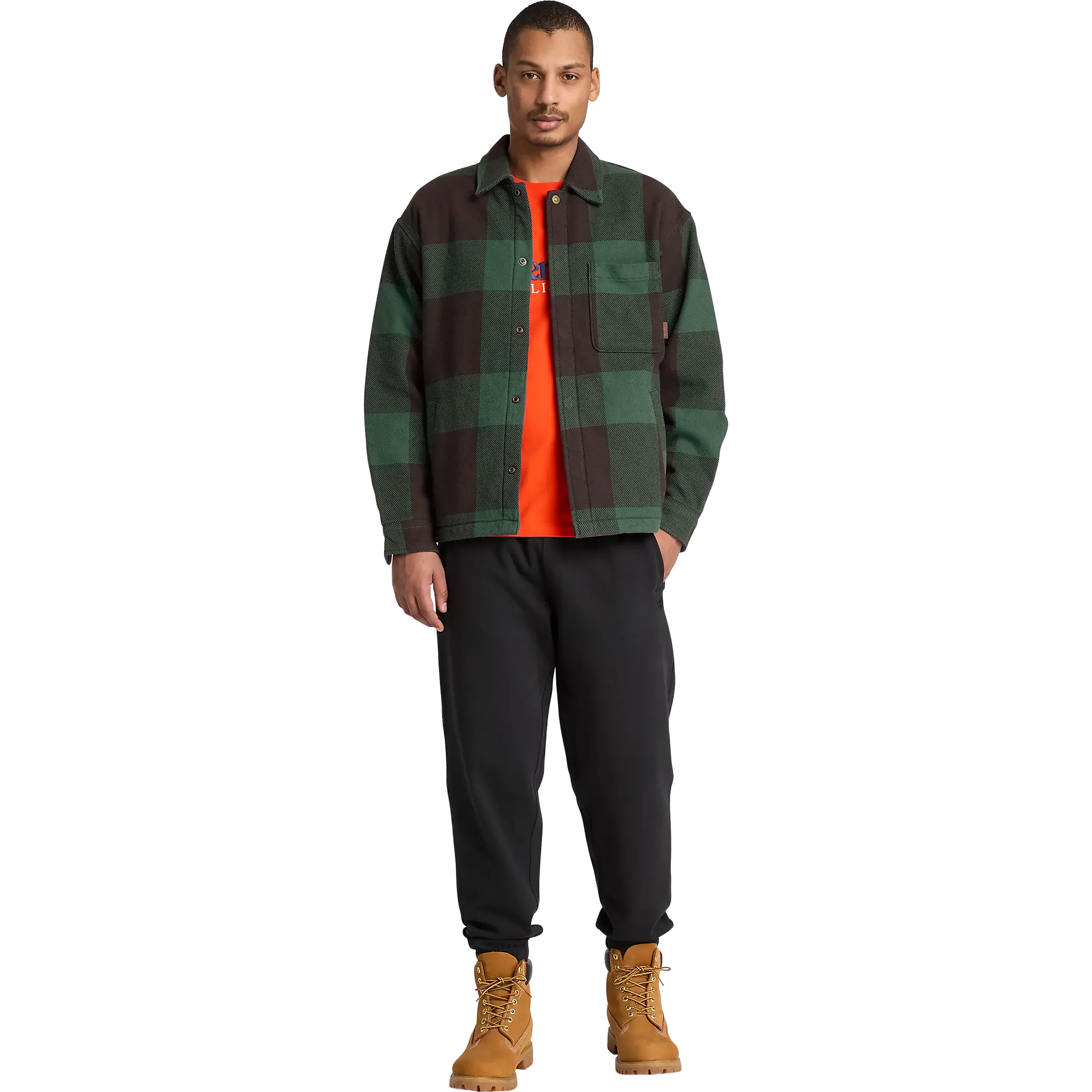  Fleece Lined Check Overshirt
