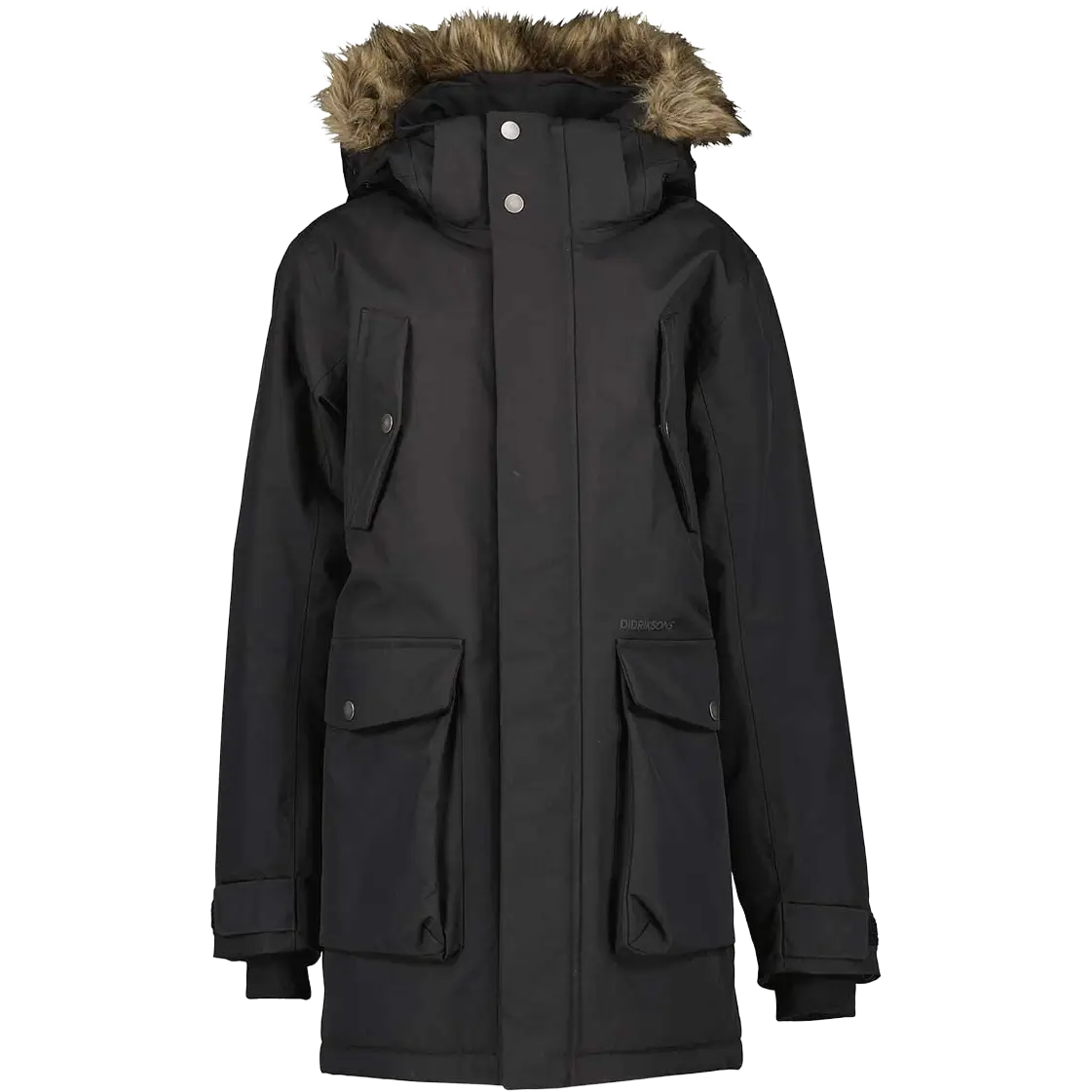 Didriksons Jerke Boy's Parka vinterjakke - Black - 130 cm - Vinterjakker til børn