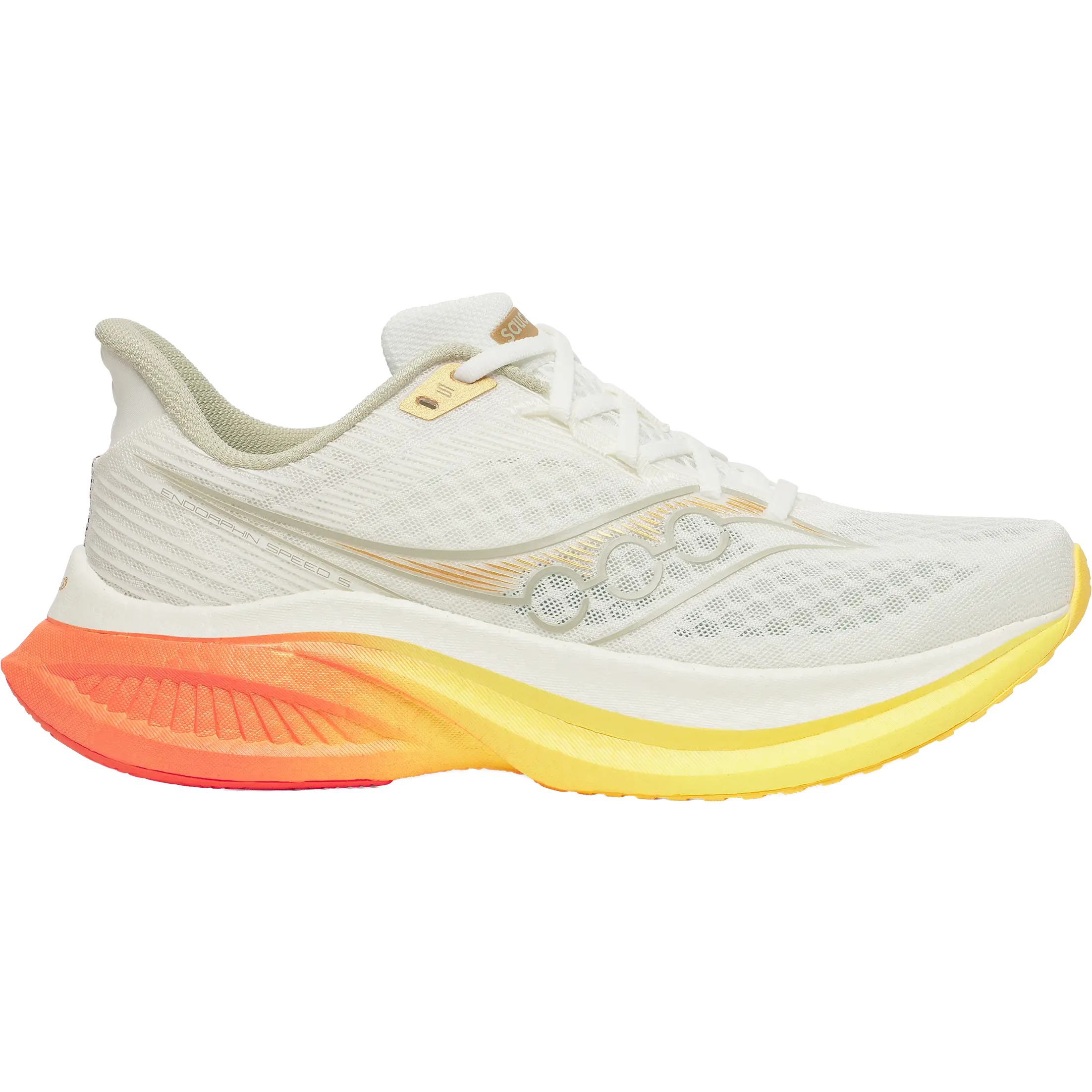 Saucony Endorphin Speed 5 Men - Ivory/Fire - US9,5/UK8,5/43 - Mængdetræningssko