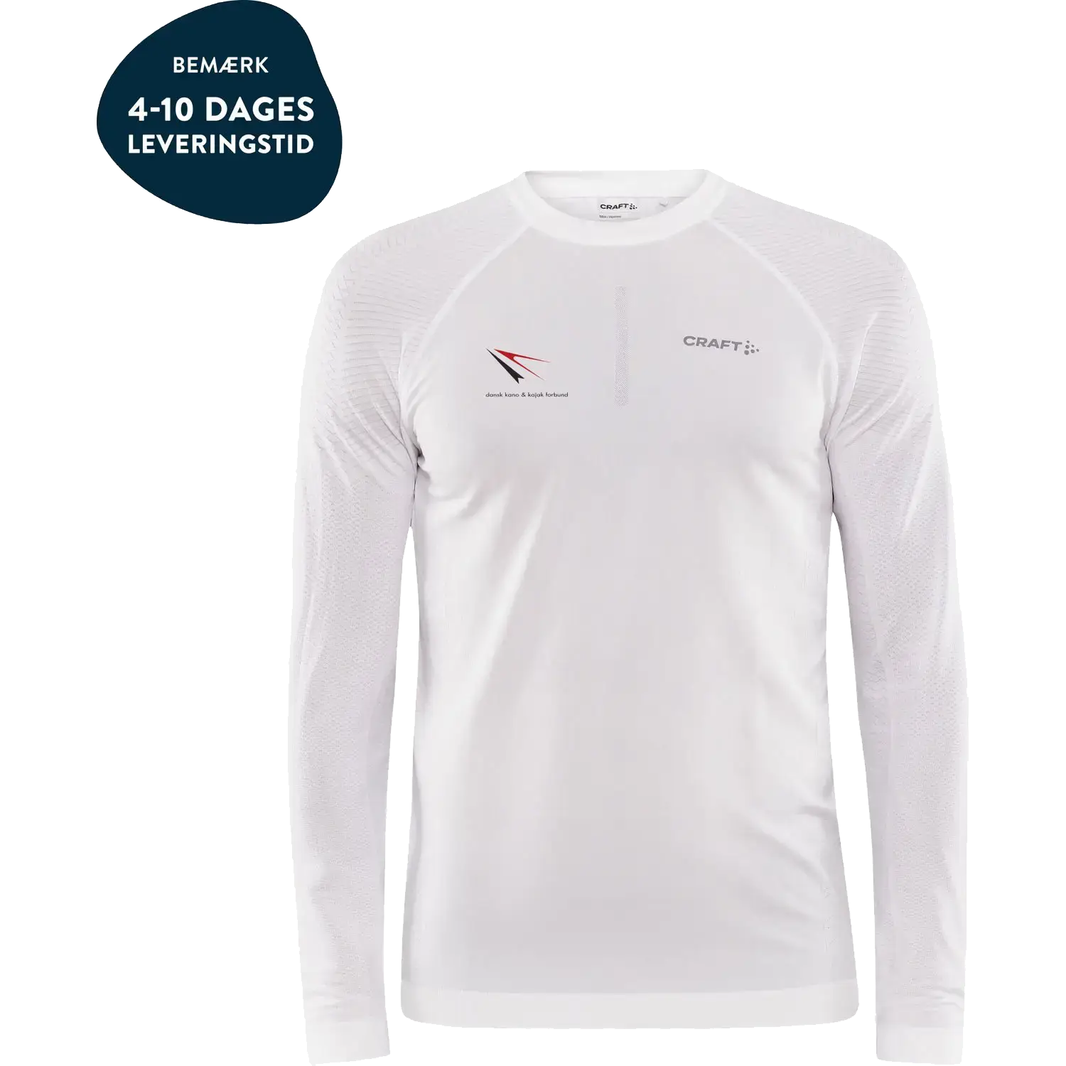 Craft Adv Cool Intensity LS Men m/logo DKF - White - S - Dansk Kano og Kajak Forbund