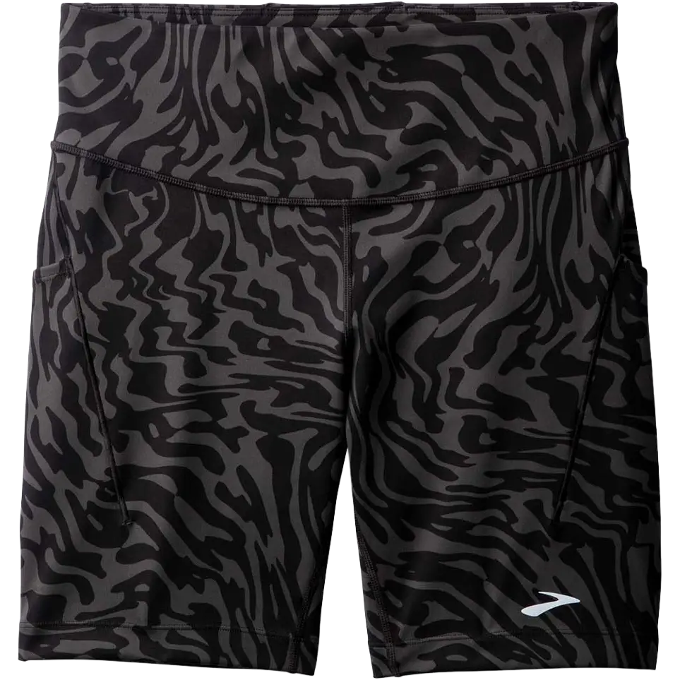 Brooks Spark 8'' Short Tight Women - Obsidian Speedscape - XL - Løbeshorts