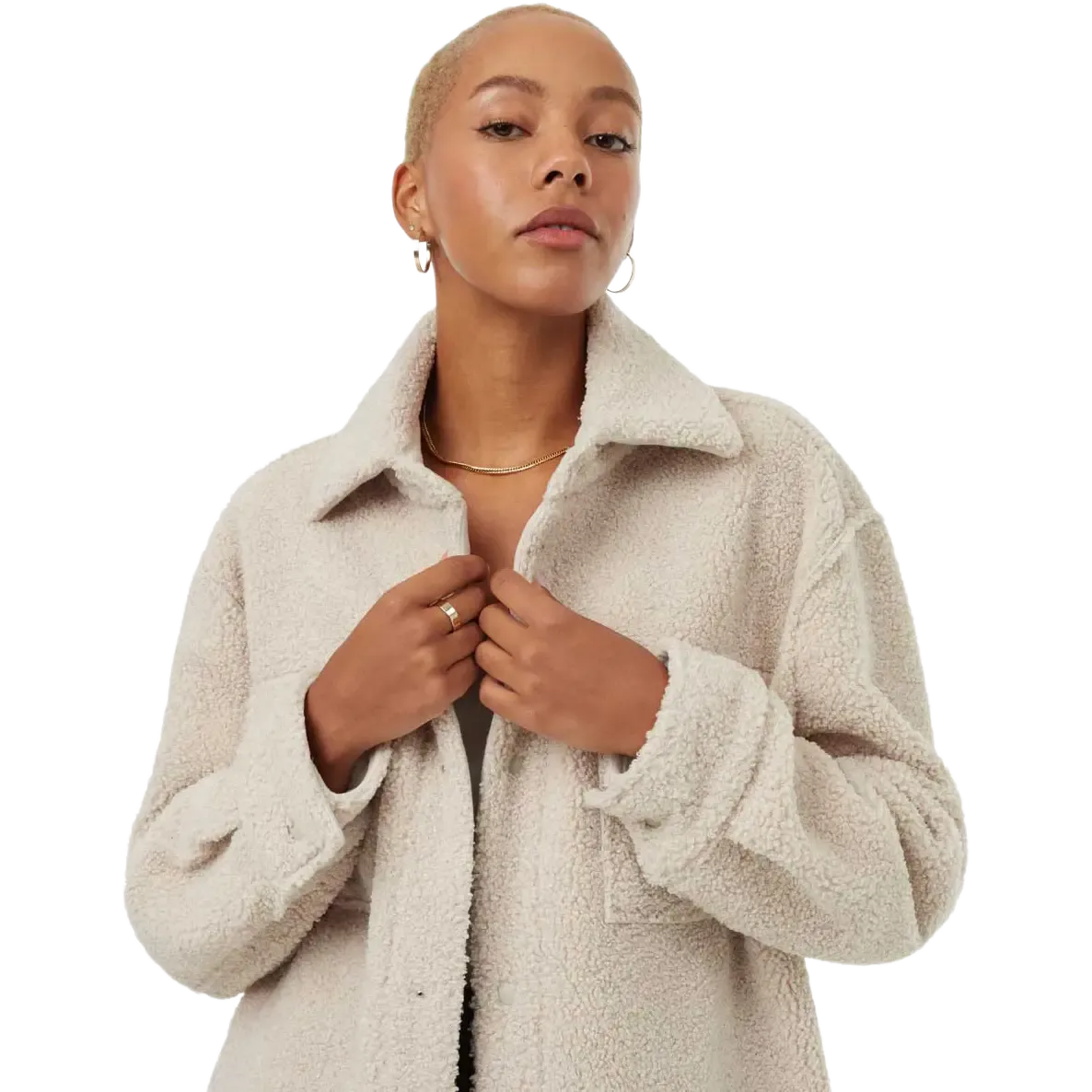 Recycled Boucle Fleece Jacket Women damejakke
