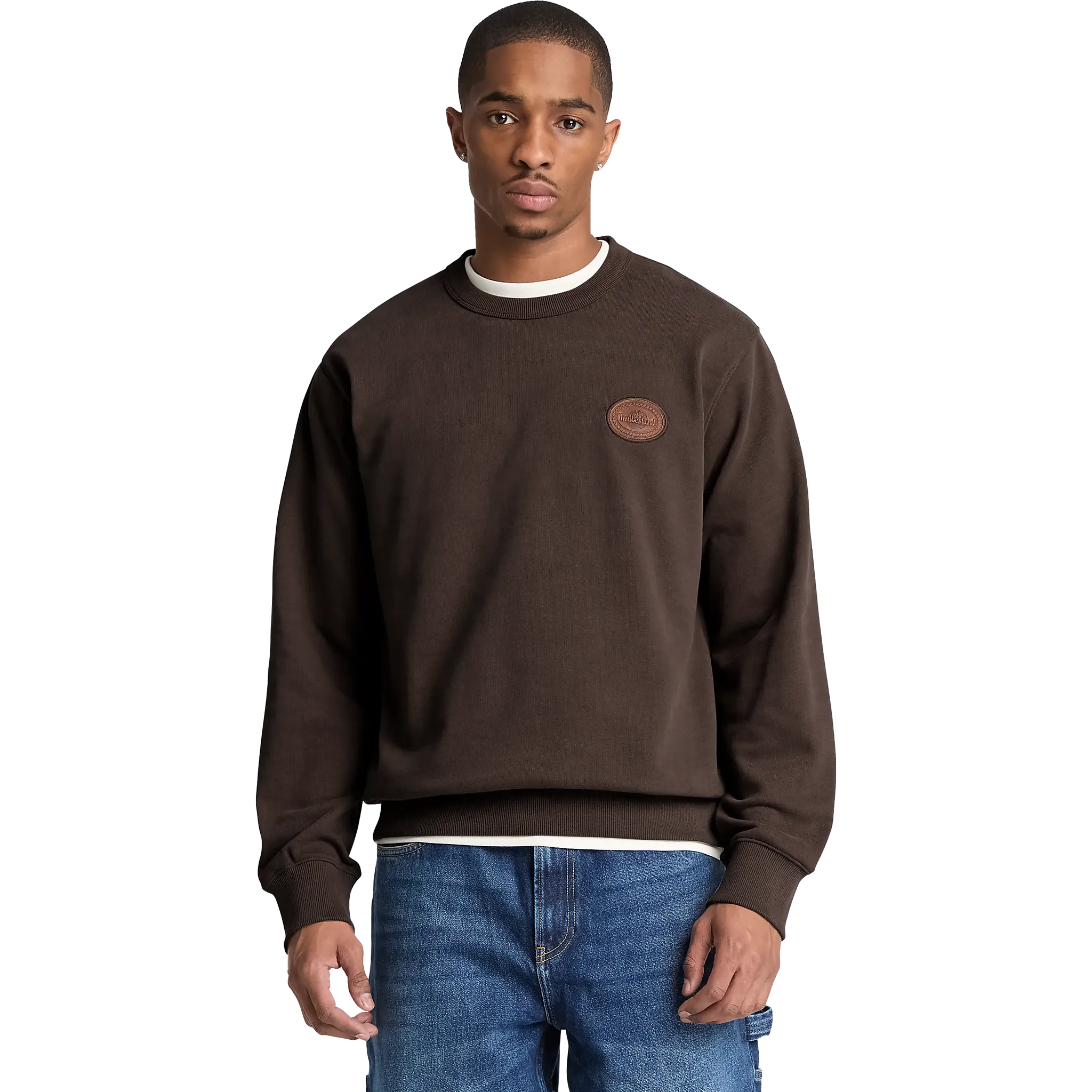  Leather Patch LB Crew Sweatshirt