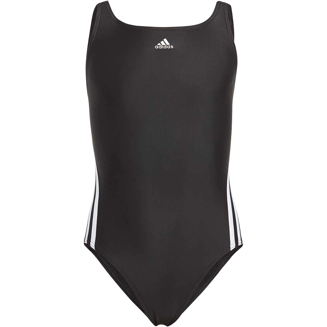 Adidas 3-Stripes Badedragt Girls - Black/White - 116 - Badedragt til børn