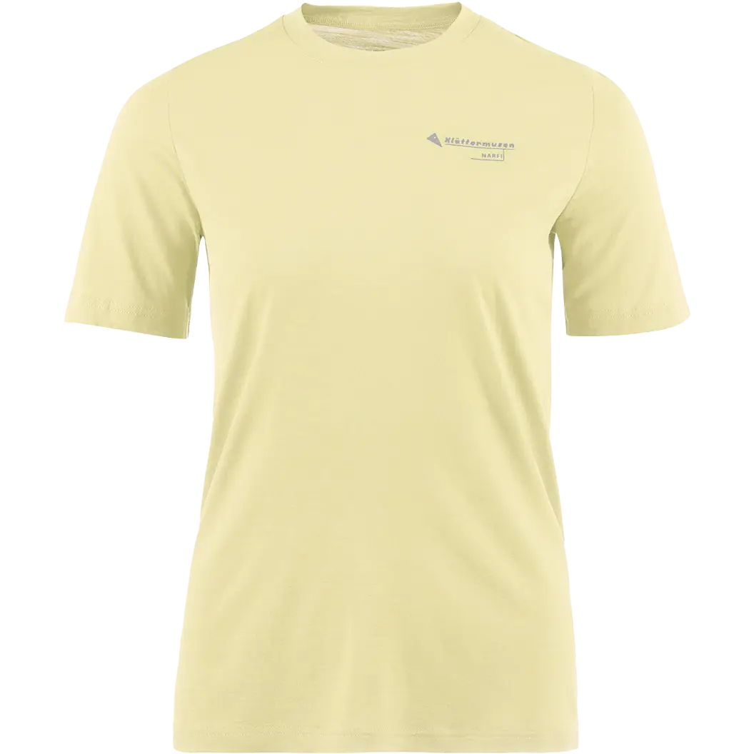Klättermusen Narfi SS Tee Women T-shirt - Lemon Mist - XL - Kortærmet T-shirts