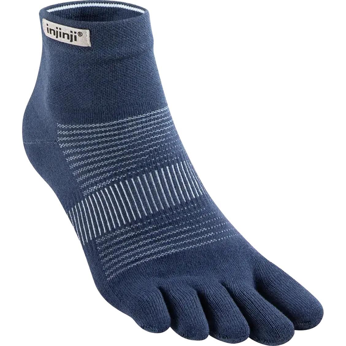 Injinji Run Original Weight Mini-Crew - Navy - XL/47,5-50 - Løbestrømper