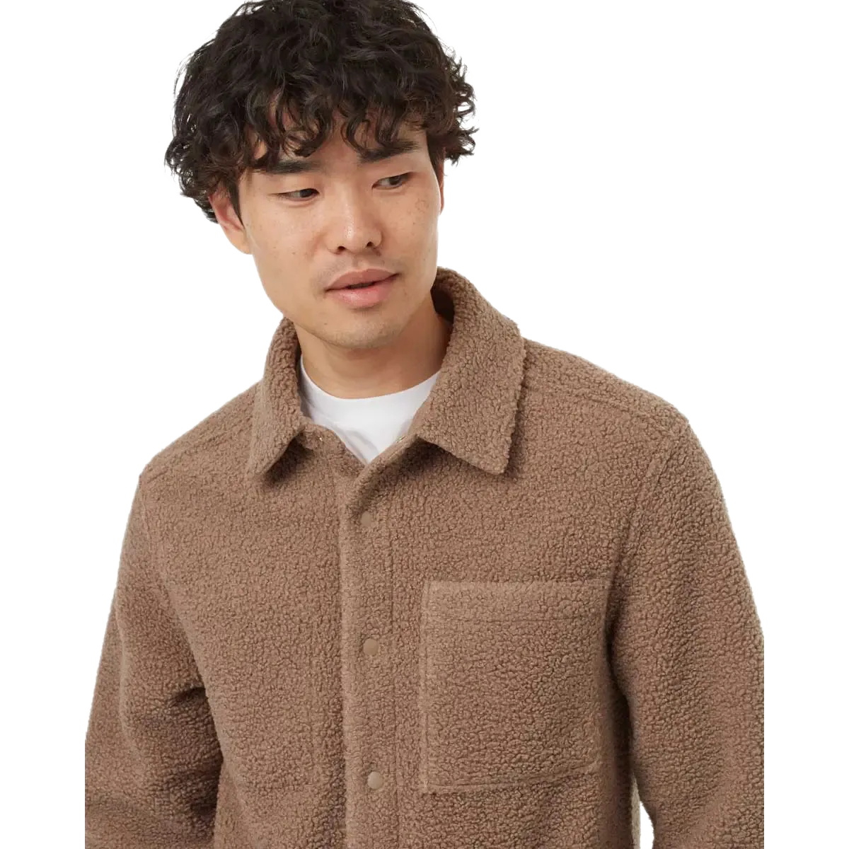 Reversible Recycled Boucle Fleece Shacket sommerjakke