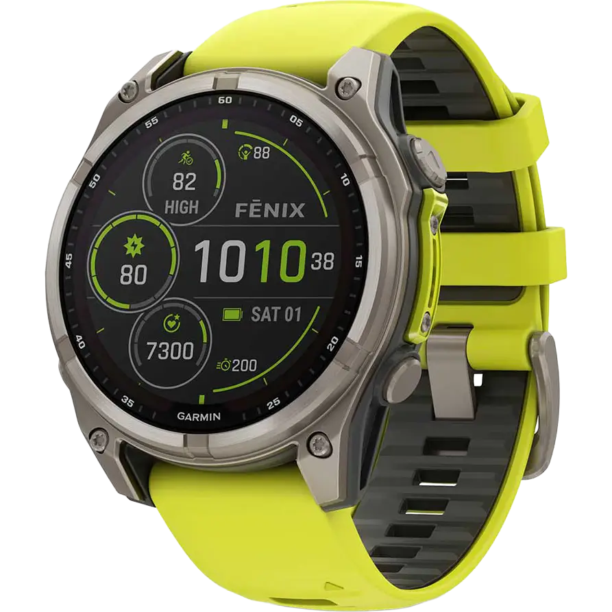Garmin Fenix 8 47mm Saph Solar - Bare Ti/Graphite - One size - Løbeur