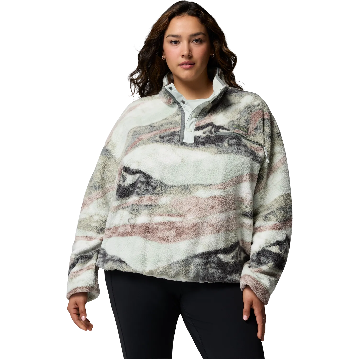 Helvetia II Printed Cropped Half Snap Wo