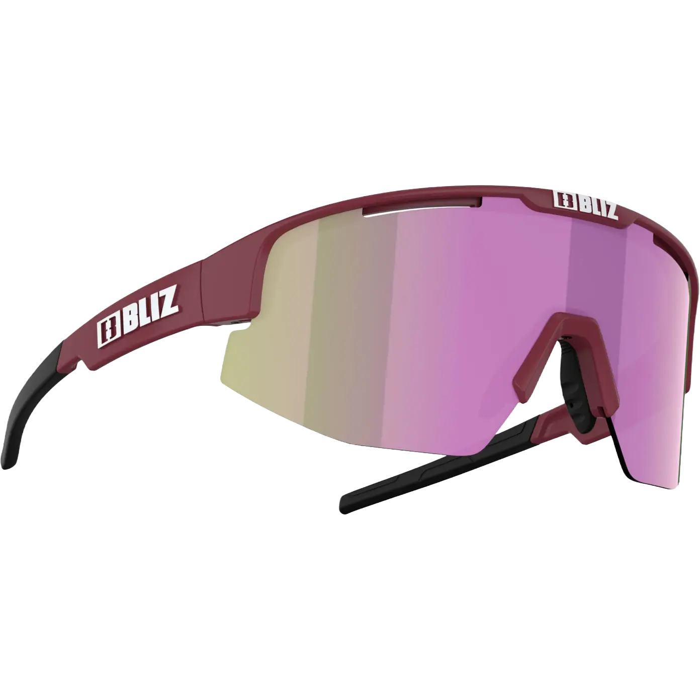 Bliz Matrix Small Unisex Sportsbriller - Burgundy/Brown Rose Multi - One size - Solbriller