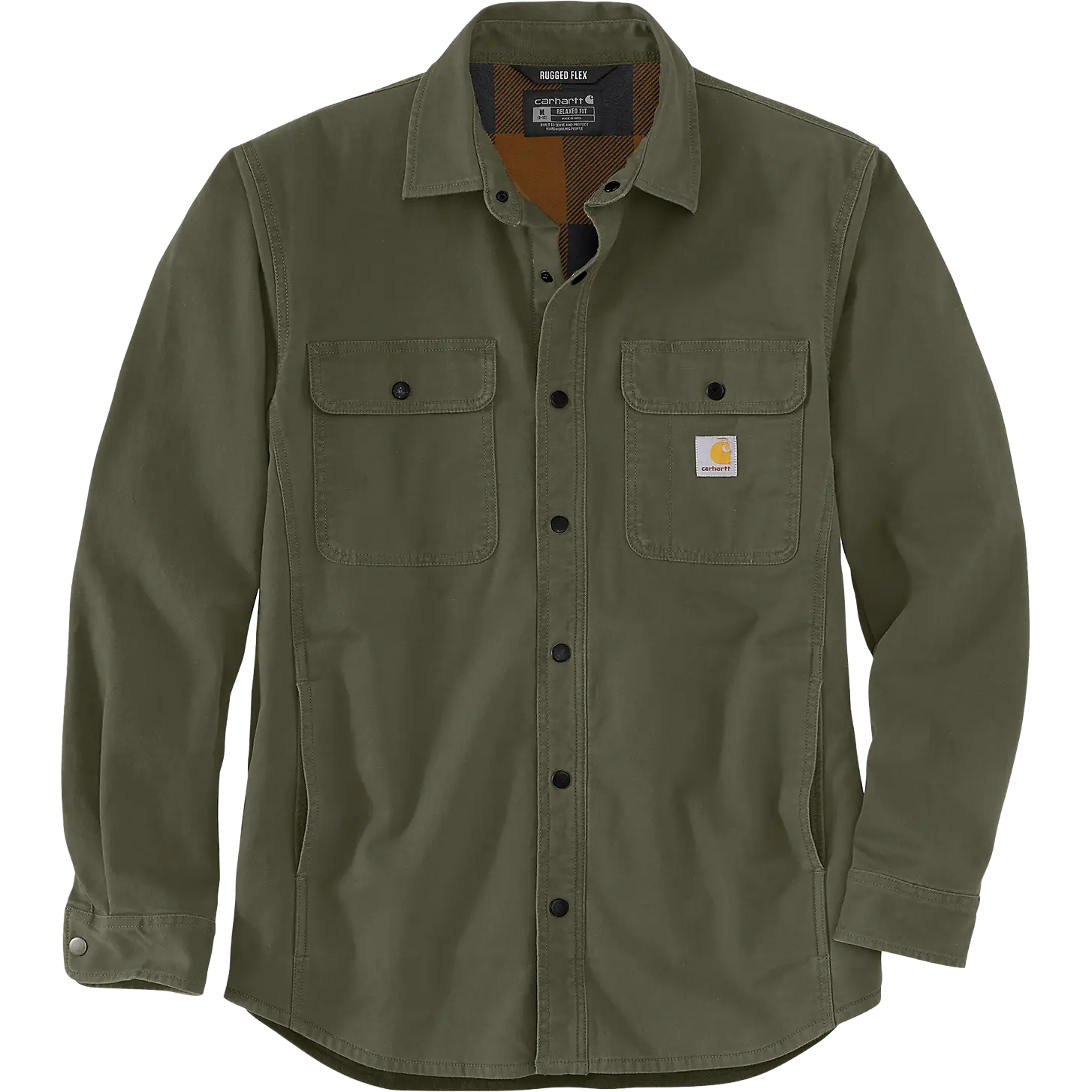 Carhartt Canvas Fleece-Lined Shirt Jacket Men - Basil - Langærmet skjorter