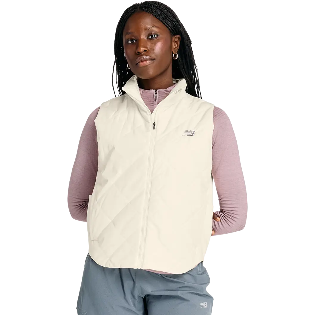 New Balance Quilted Vest Women - Linen - XL - Løbeveste