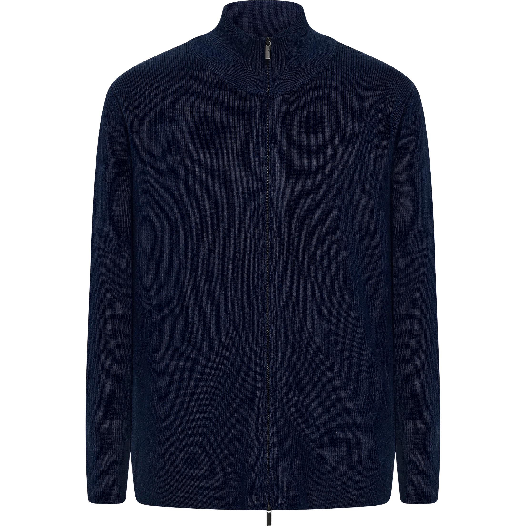 Knowledge Cotton Apparel Merino Full Zip Sweater Men - Total Eclipse - 2XL - Uldtrøjer