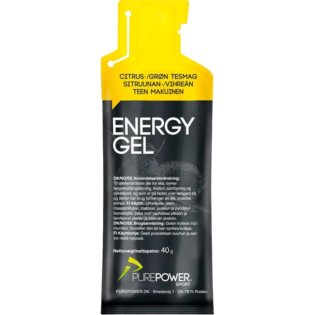 PurePower Energy Gel Citrus/Grøn Te 40 g - One size - Mad og drikke