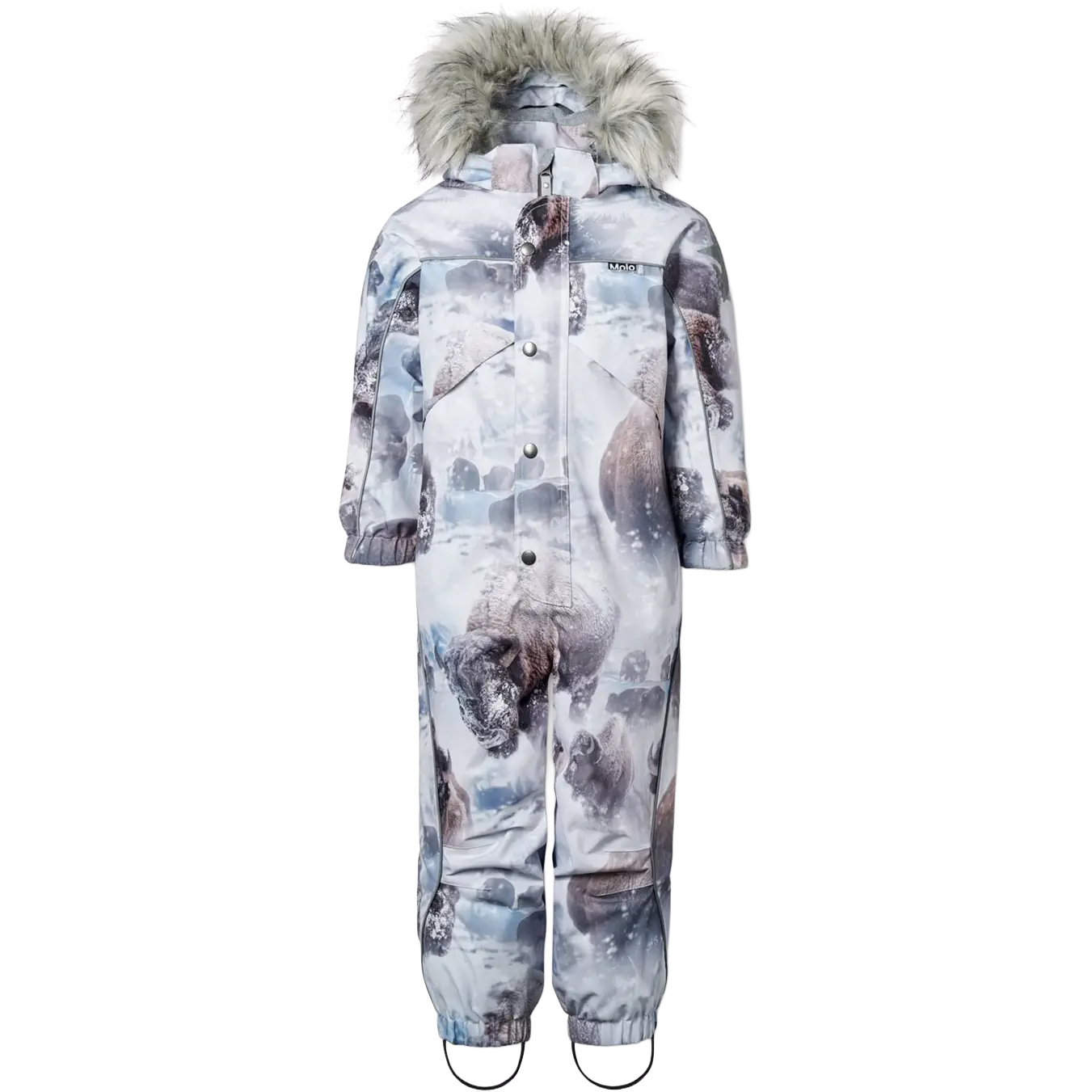 Molo Polaris Fur Kids Flyverdragt - Bison - 122 - Flyverdragter til børn