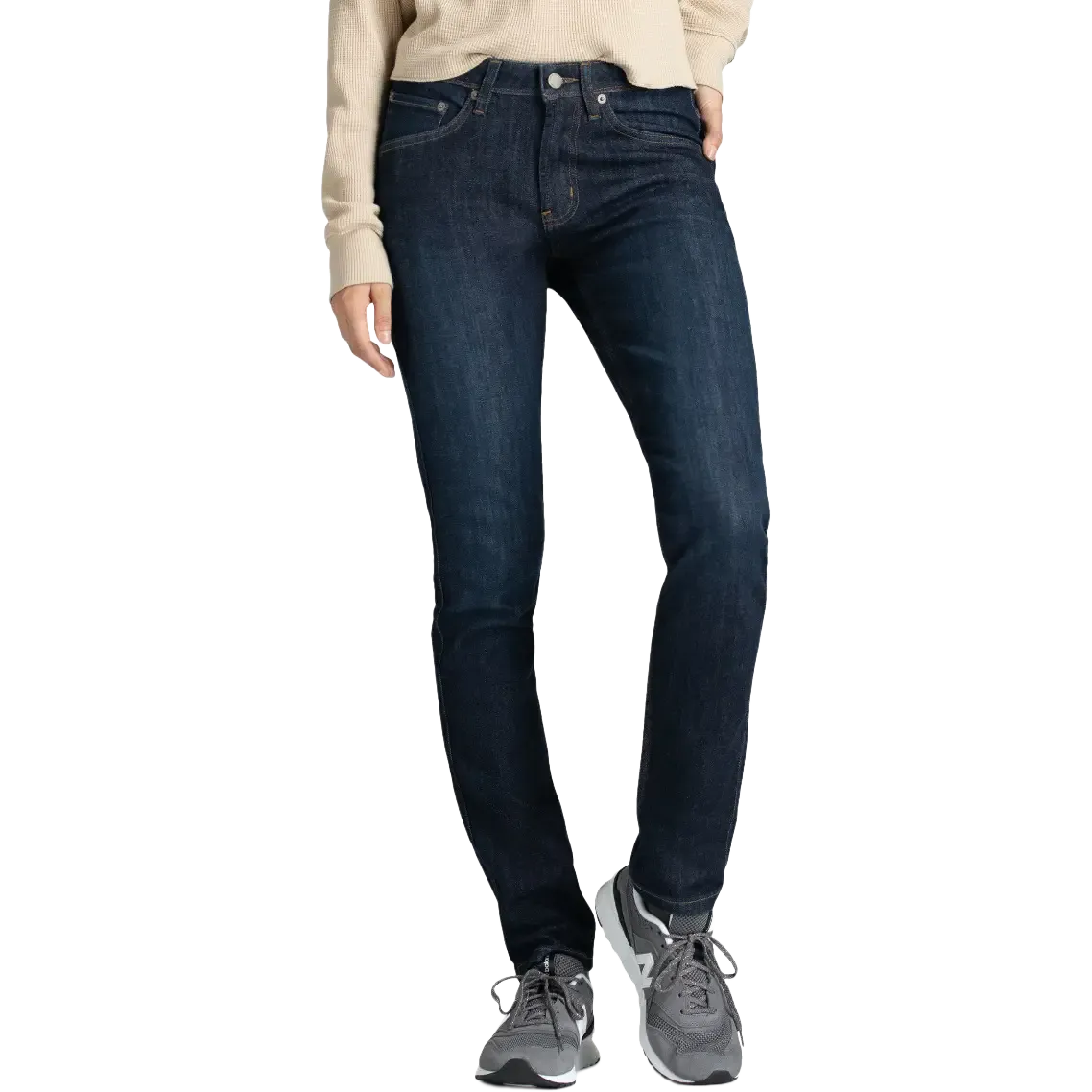Performance Denim Pant Women Slim Straight 32" damebukser