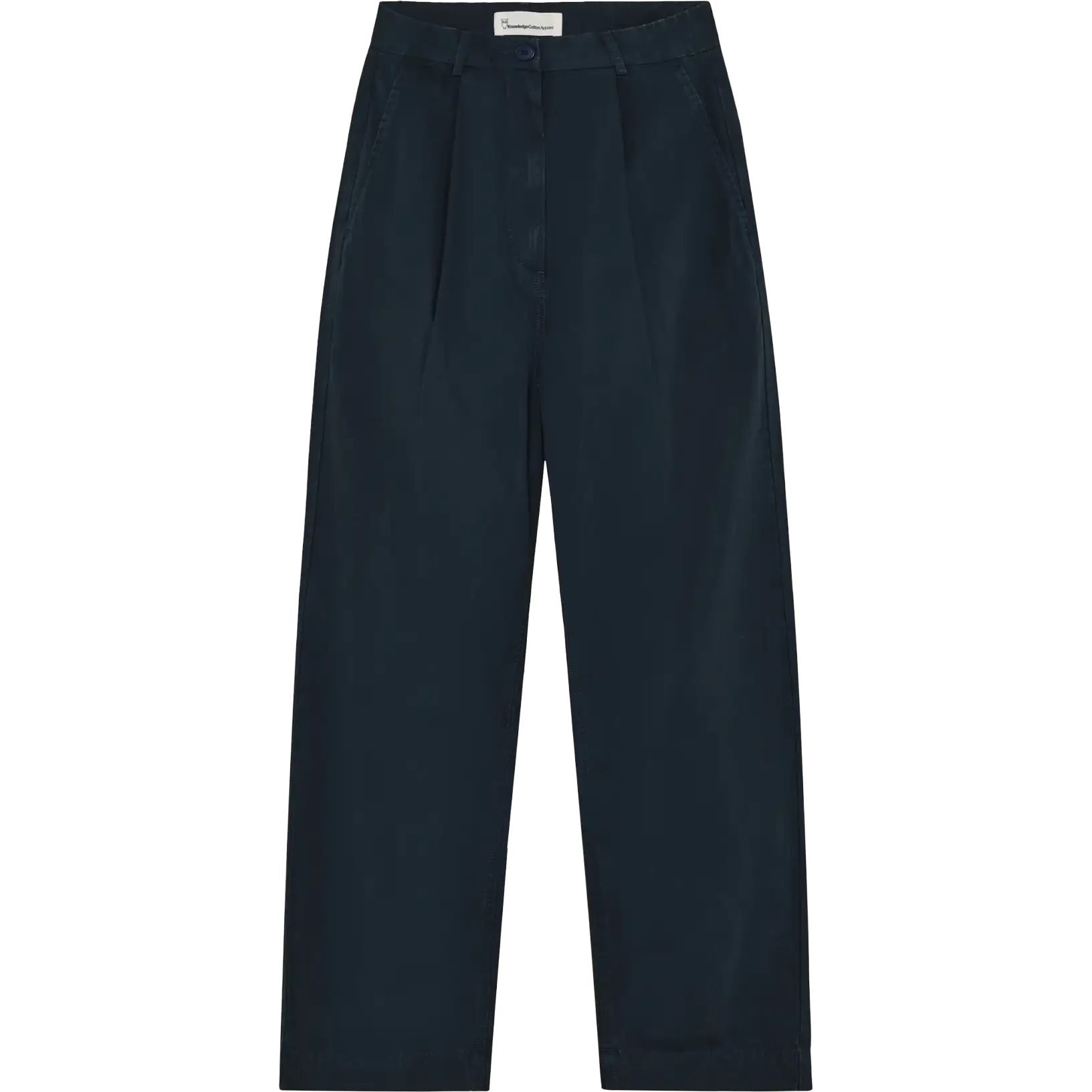 Knowledge Cotton Apparel Organic Cotton Pant Women - Total Eclipse - S - Vandrebukser