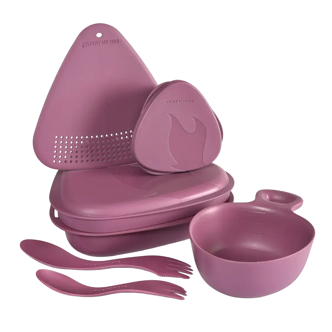 Light My Fire Outdoor Mealkit 2.0 spisesæt - Misty Purple - One size - Spisegrej til børn