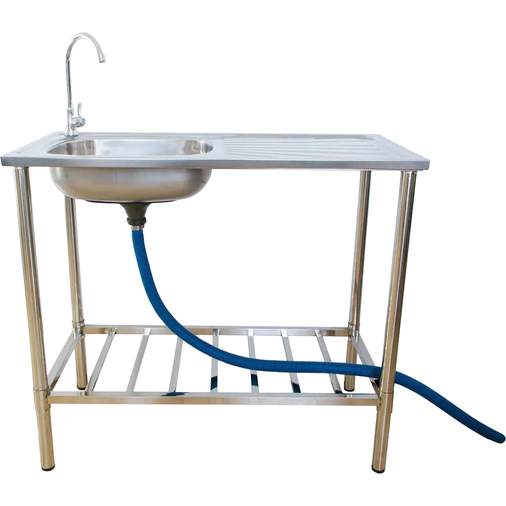 55Nord Udekøkken - Stålbord m/Håndvask - One size - Campingbord