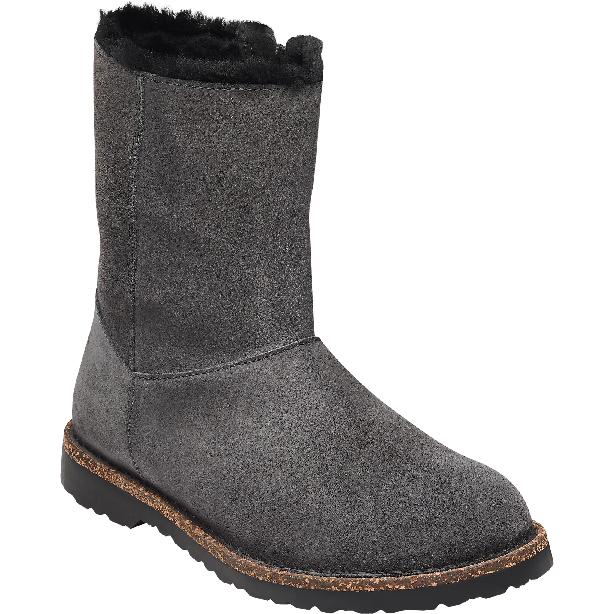 Uppsala Zip Shearling Suede Leather Narr