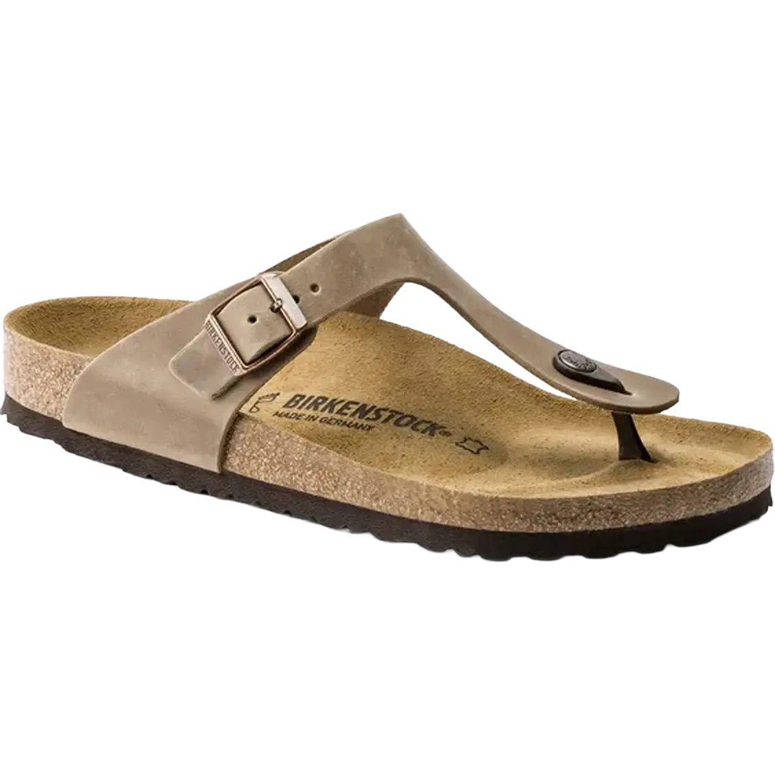 Birkenstock Gizeh Natural Leather Oiled Regular sandal - Tabacco Brown - 35 - Hverdagssandaler