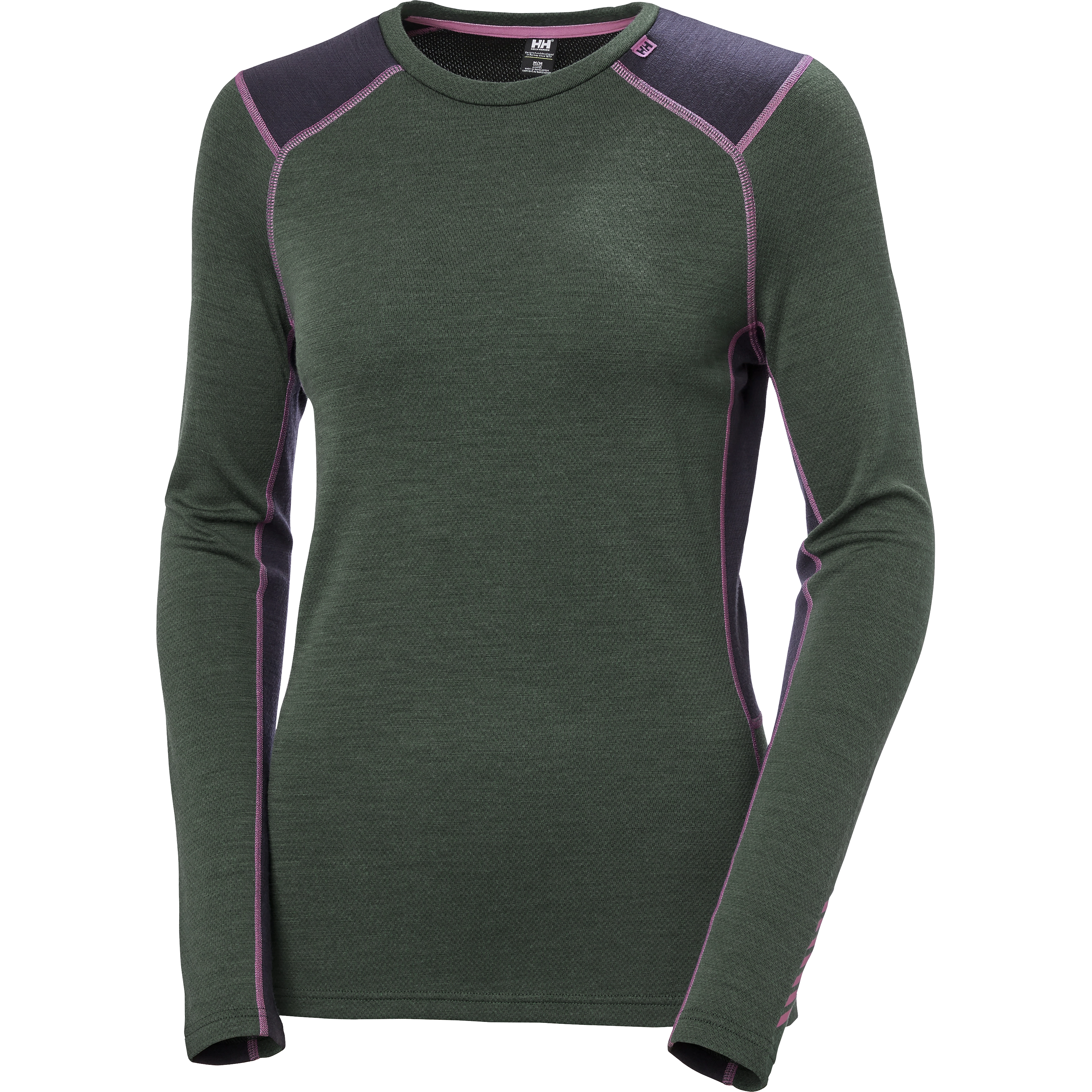 Helly Hansen Lifa Merino Midweight Crew Women undertrøje - GREEN - L - Undertrøjer
