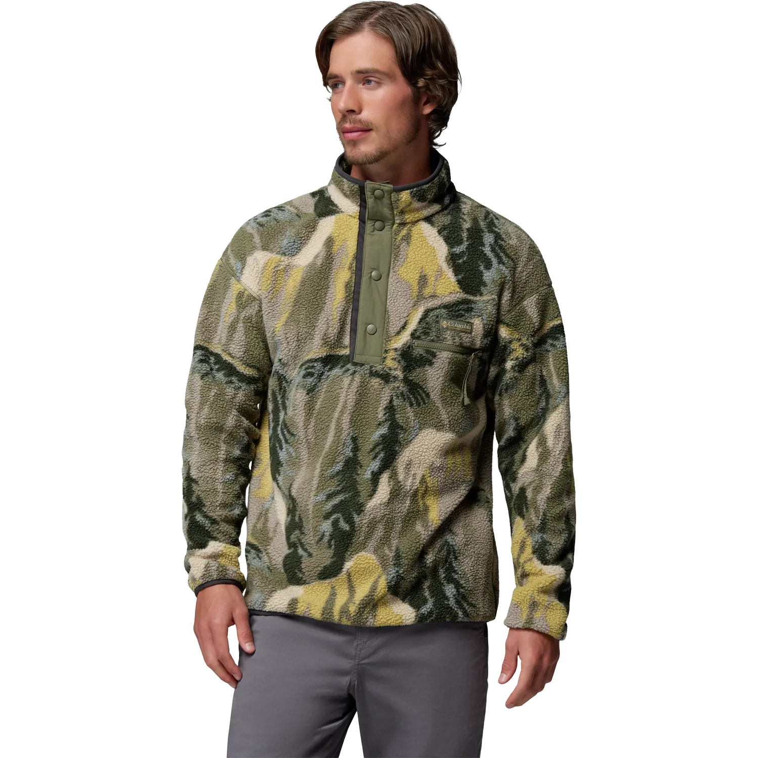 Helvetia II Printed Half Snap Fleece Men
