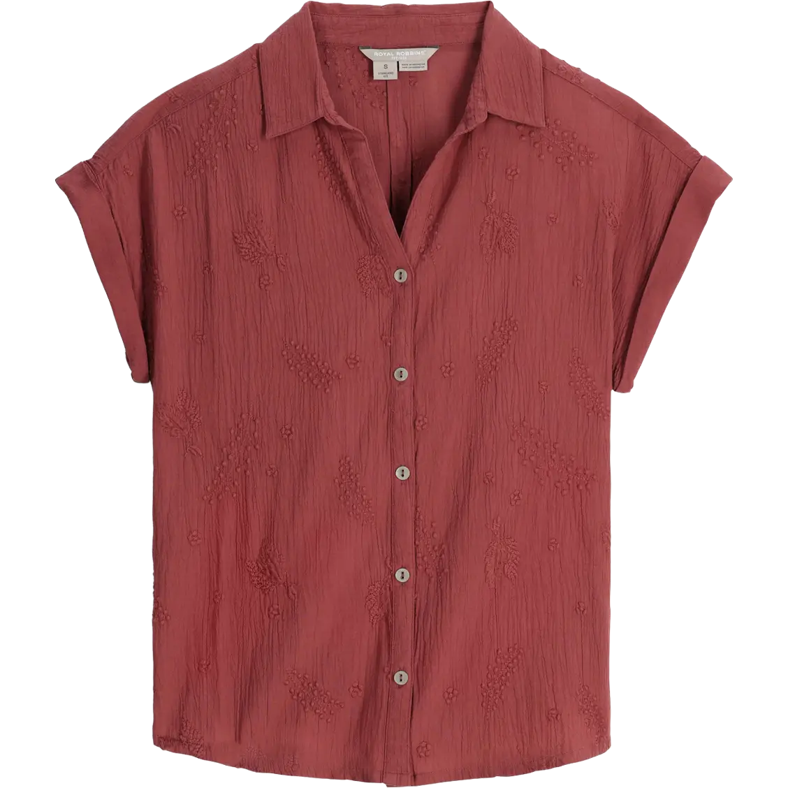 Royal Robbins Oasis S/S Women damebluse - Wild Rhubarb - S - Kortærmet skjorter