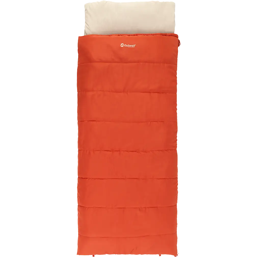 Outwell Contour Lux -3/+11 - Red - Left zip - Sommersovepose med fiber