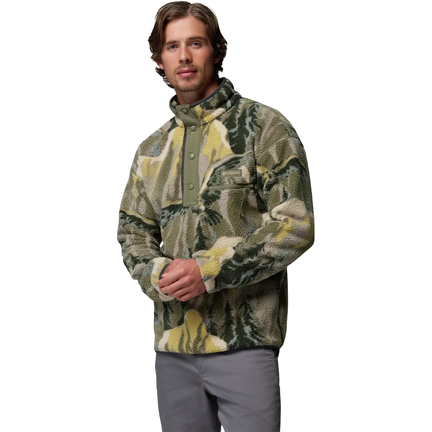 Helvetia II Printed Half Snap Fleece Men
