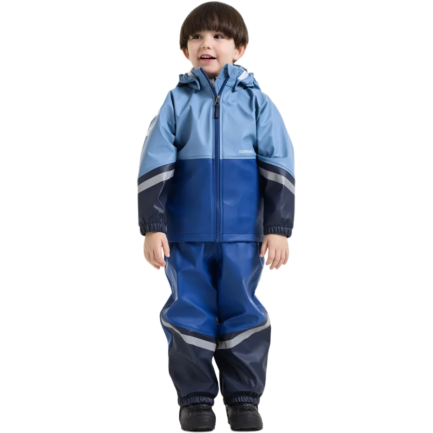 Didriksons Waterman Kids Set 12 regnsæt - Winter Blue - 100 cm - Regnsæt til børn