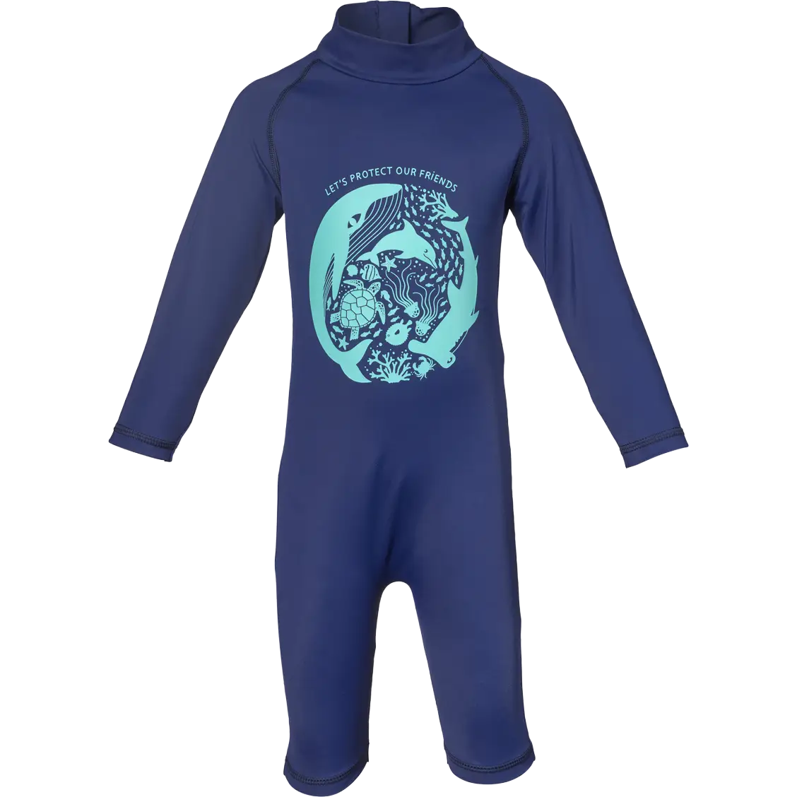 Isbjörn Dolphine Sun Jumpsuit Kids badedragt - Navy - 74/80 - Badedragt til børn