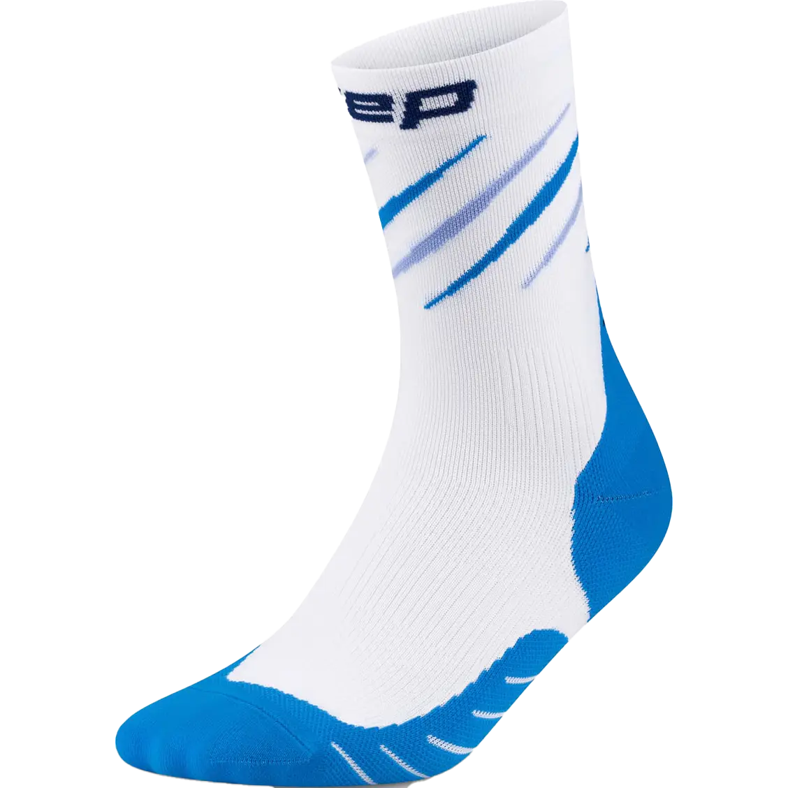CEP Claws socks, mid cut Men - White/Blue Mix - V 45-48 - Løbestrømper