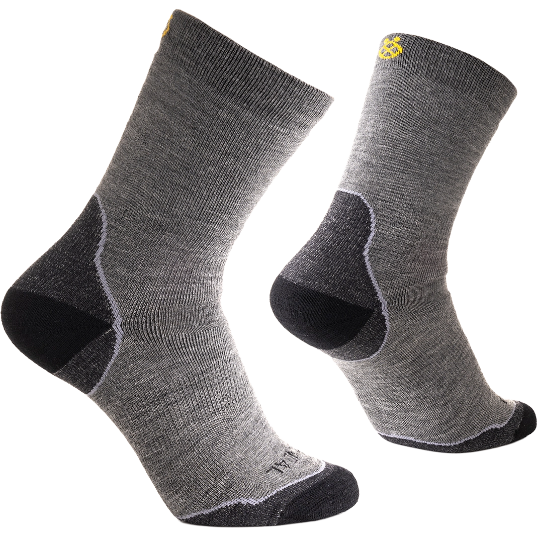 Döndal Outdoor High Crew Full Cushion uldsokker - Grey - 36-38 - Uldsokker til børn