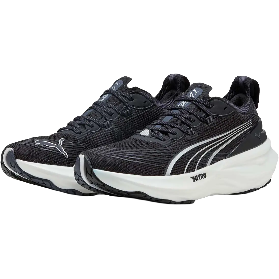 Puma Foreverrun Nitro 2 Men - Puma Black/Puma White - 43 - Sko